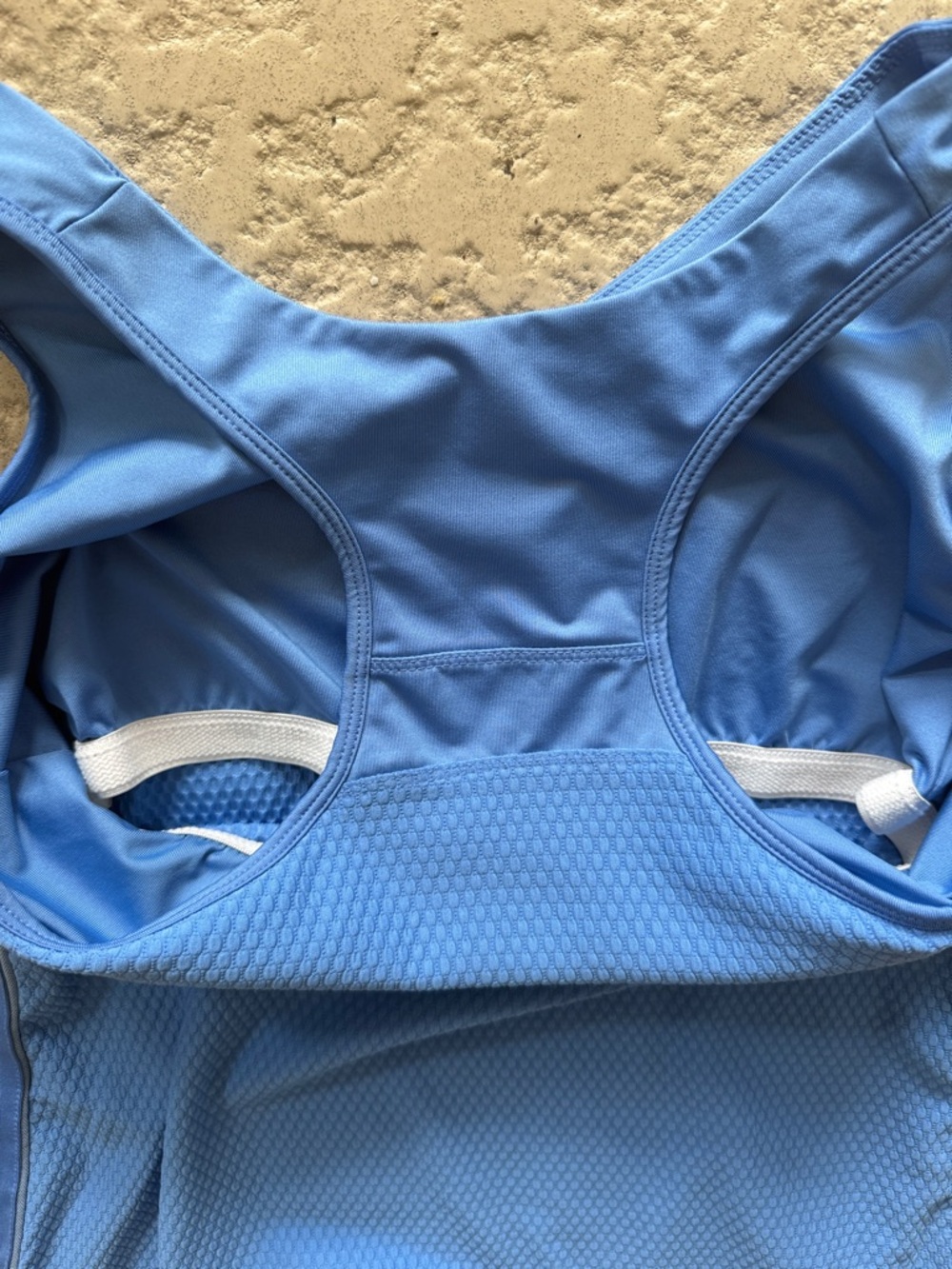 Lucky in Love Light Blue Textured Tennis Pickleball Racerback Tank - Picture 7 of 8